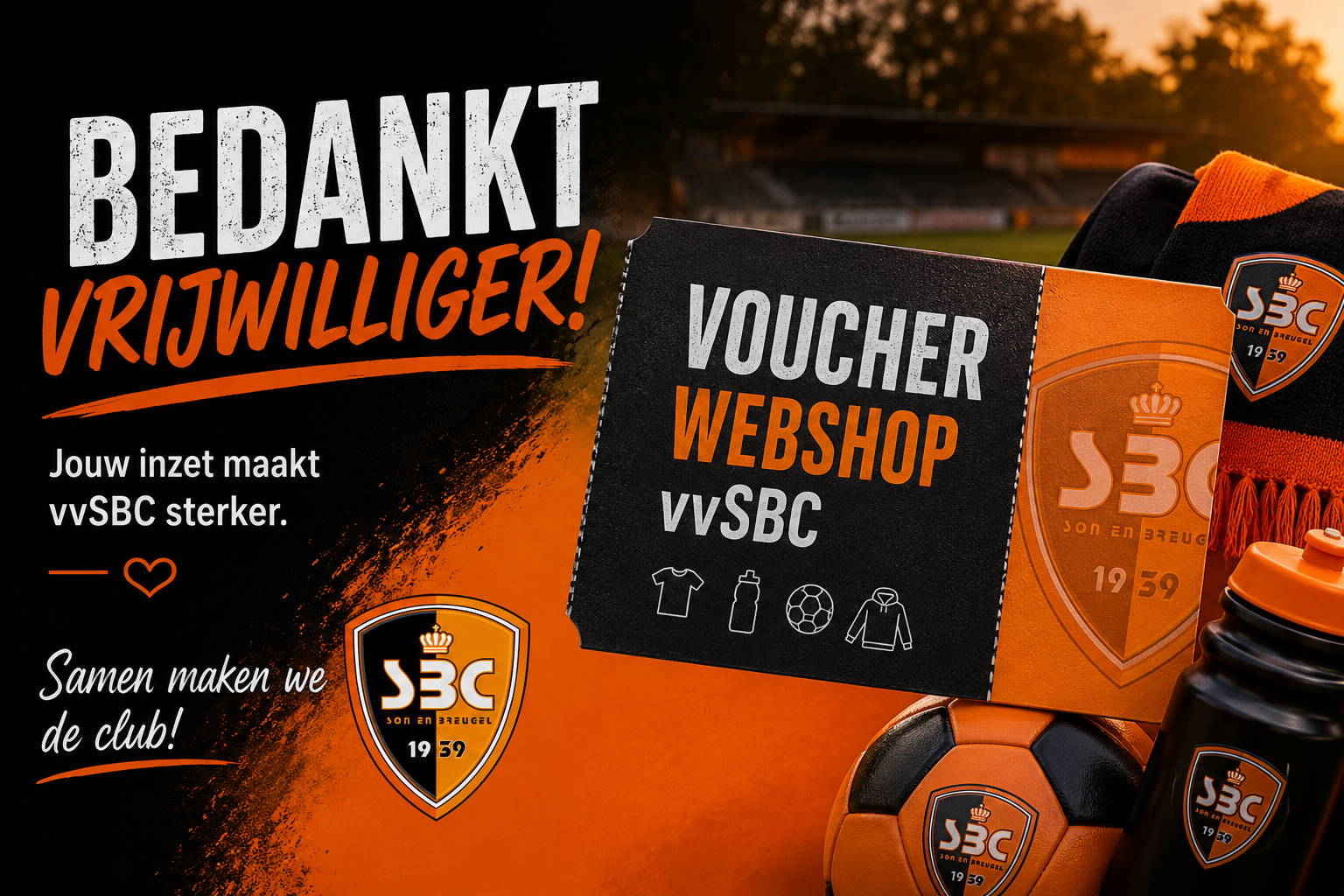 Voucher voor onze vrijwilligers