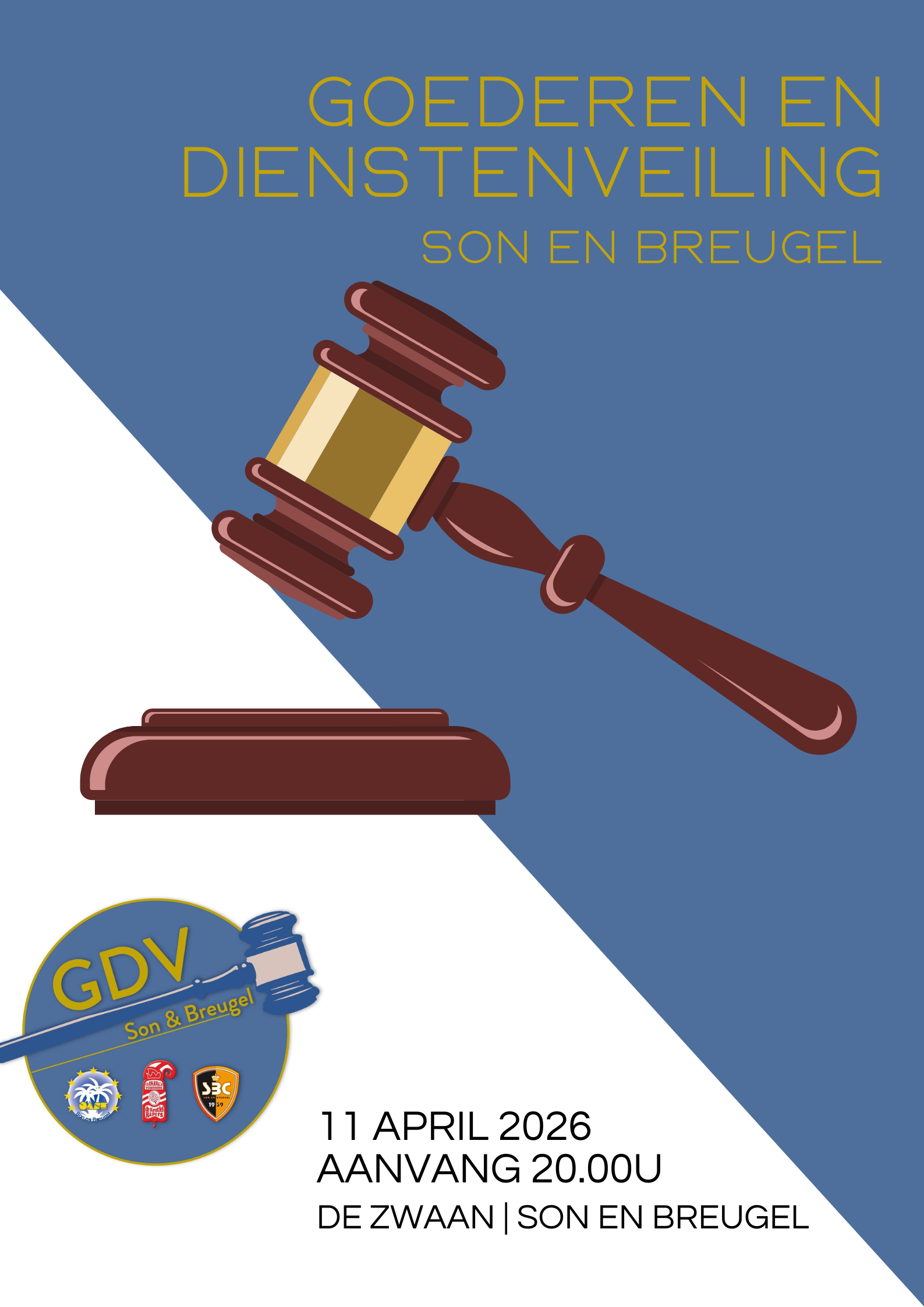 Goederen- en Dienstenveiling 11 april 20.00 uur in De Zwaan!